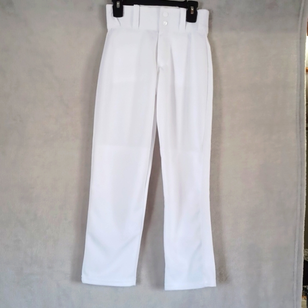 Alleson Athletic Youth Boys Size S Baseball Pants White Elastic Waistband..